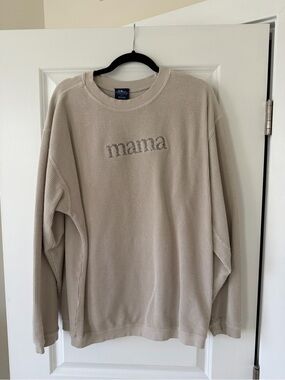 Charles River Apparel Men's 'mama' Crewneck Sweater - Beige